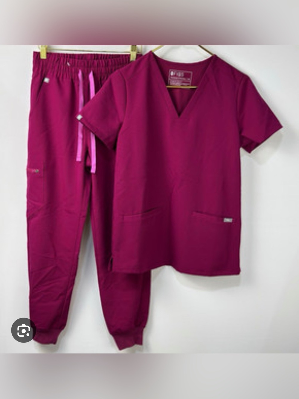FIGS Raspberry Scrub Set- Lg - Picture 2 of 2